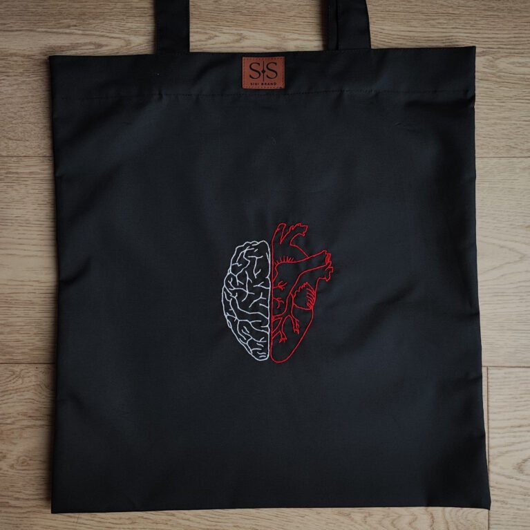 Juodos spalvos medvilninis daugkartinis maišelis