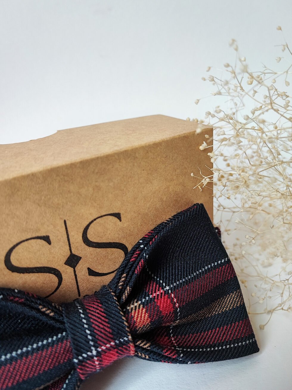 Raudona ir tamsiai mėlyna vyriška medvilnės-vilnos peteliškė