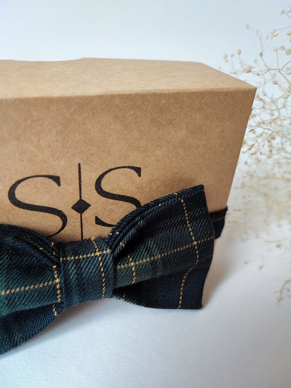 Žalia vyriška medvilnės-vilnos peteliškė