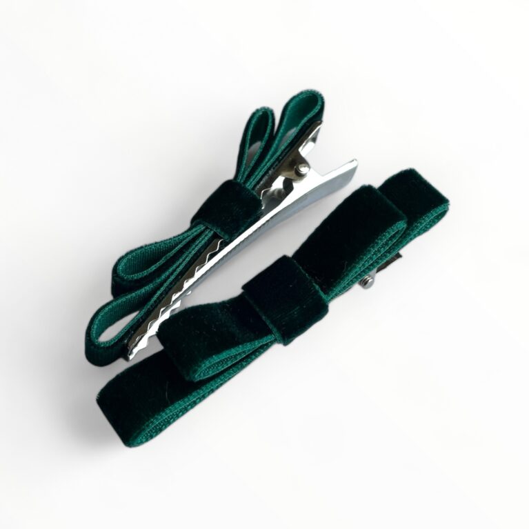 Mini segtukai - kaspinukai "Tamsiai žali”