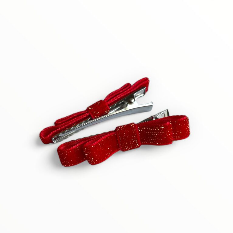 Mini segtukai - kaspinukai "Raudona blizgi”