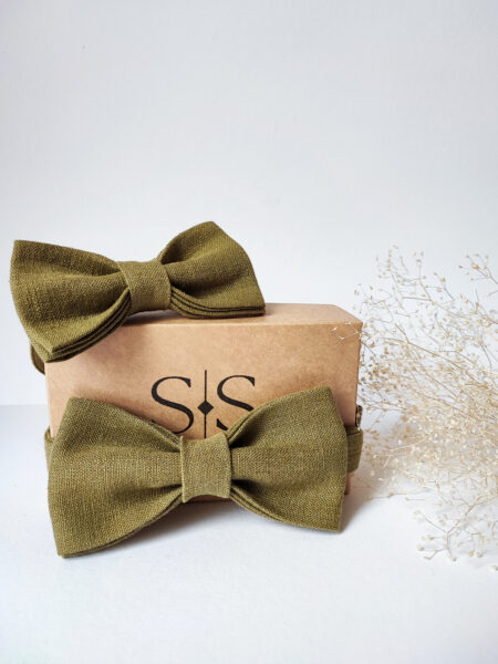 Lininė peteliškė "Alyvuogių žalia"