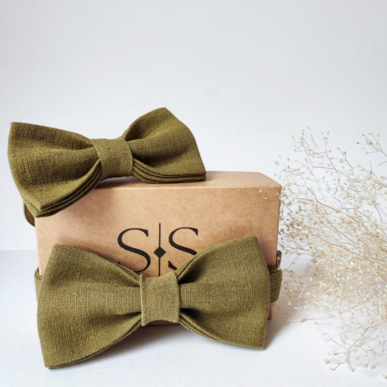 Lininė peteliškė "Alyvuogių žalia"